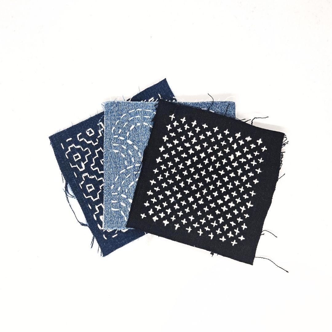 Sashiko denim patch